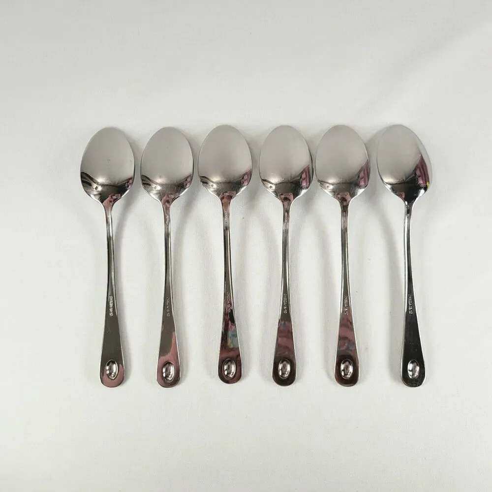 Oneida Satin Jupiter 18/10 Stainless Flatware Set 6 Teaspoons Retro 90s Y2K